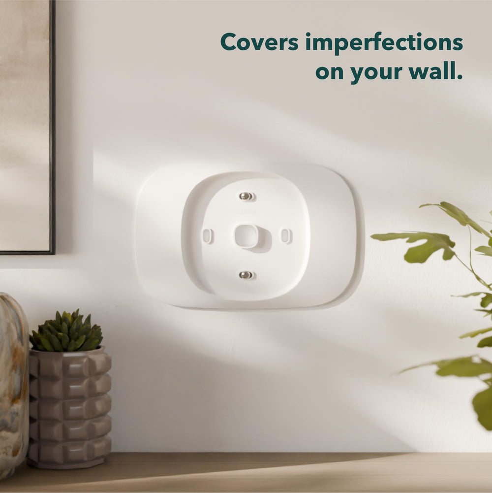 ecobee trim plate textura de superficie lisa que facilita limpieza