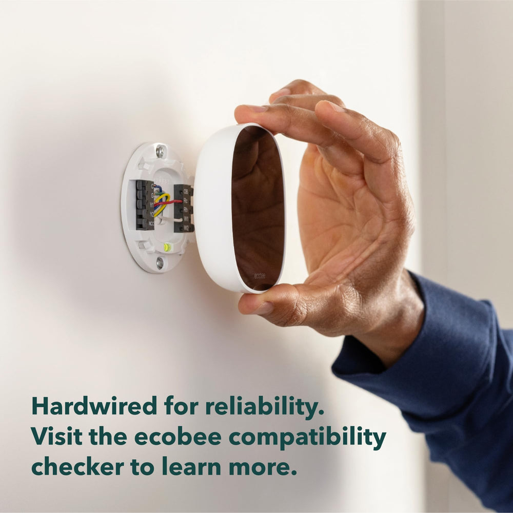 ecobee perfil lateral diseño delgado y discreto que ahorra espacio