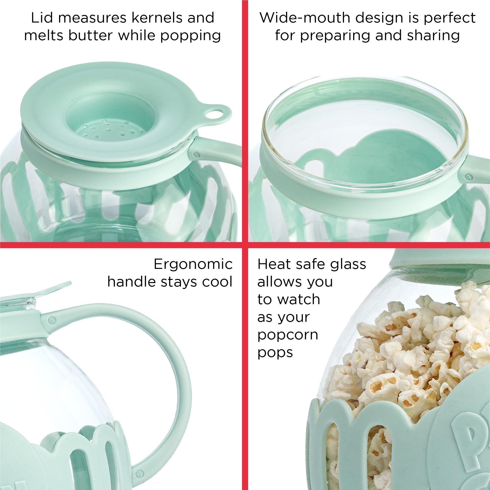 Ecolution Micro-Pop escala junto a taza para ver capacidad de 3 cuartos, ideal familias