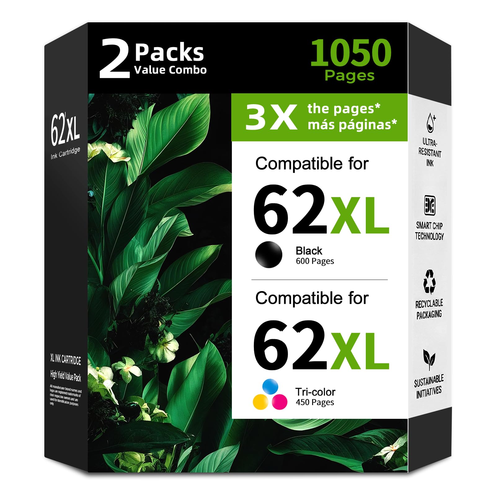 Eco Victor vista frontal del empaque mostrando pack 62XL, ahorro y compatibilidad