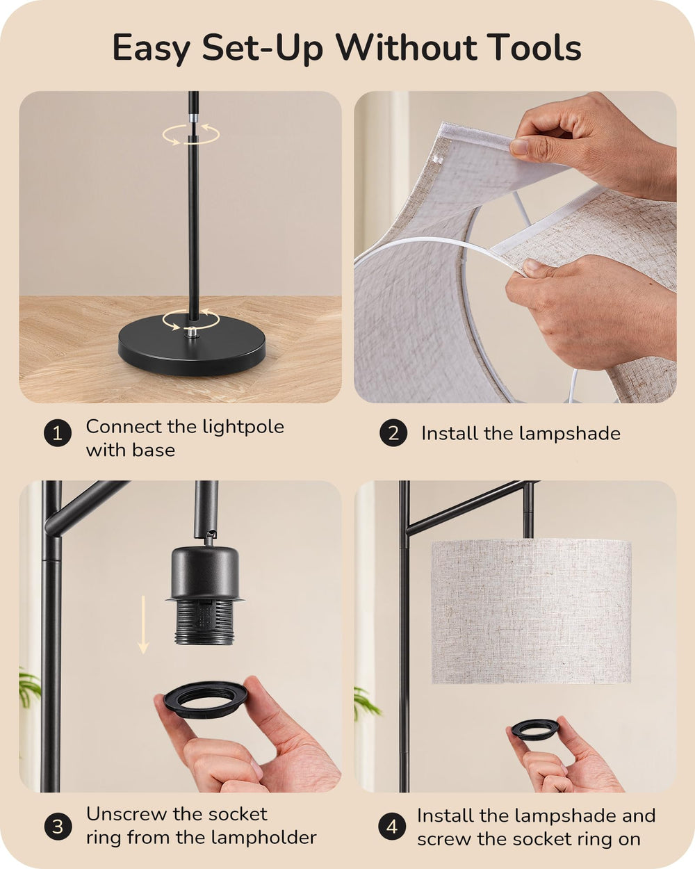 EDISHINE cable largo e interruptor de pie que aporta comodidad al encender