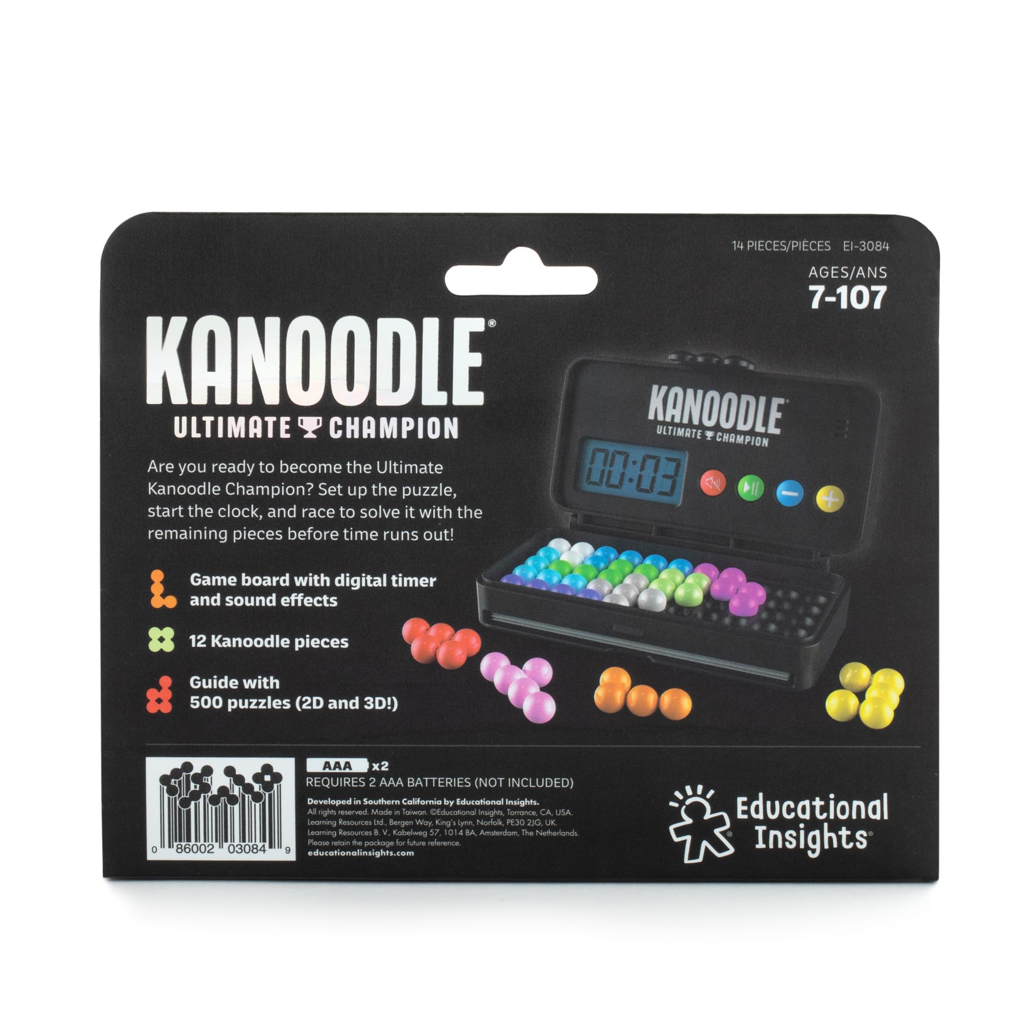 Educational Insights Kanoodle estuche en bolsillo, entretenimiento portátil sin pantallas