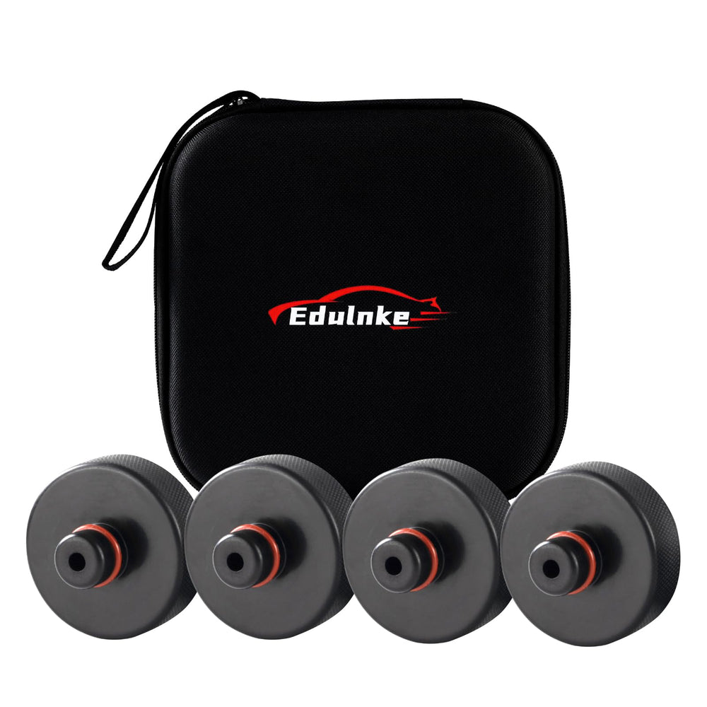 Edulnke frontal empaque mostrando kit de 4 pucks y bolsa para transportar
