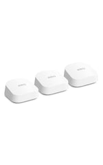 eero 7 frontal pack mostrando el diseño elegante y cobertura ampliada