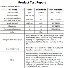 EFOK primer plano del adhesivo, textura resistente y control