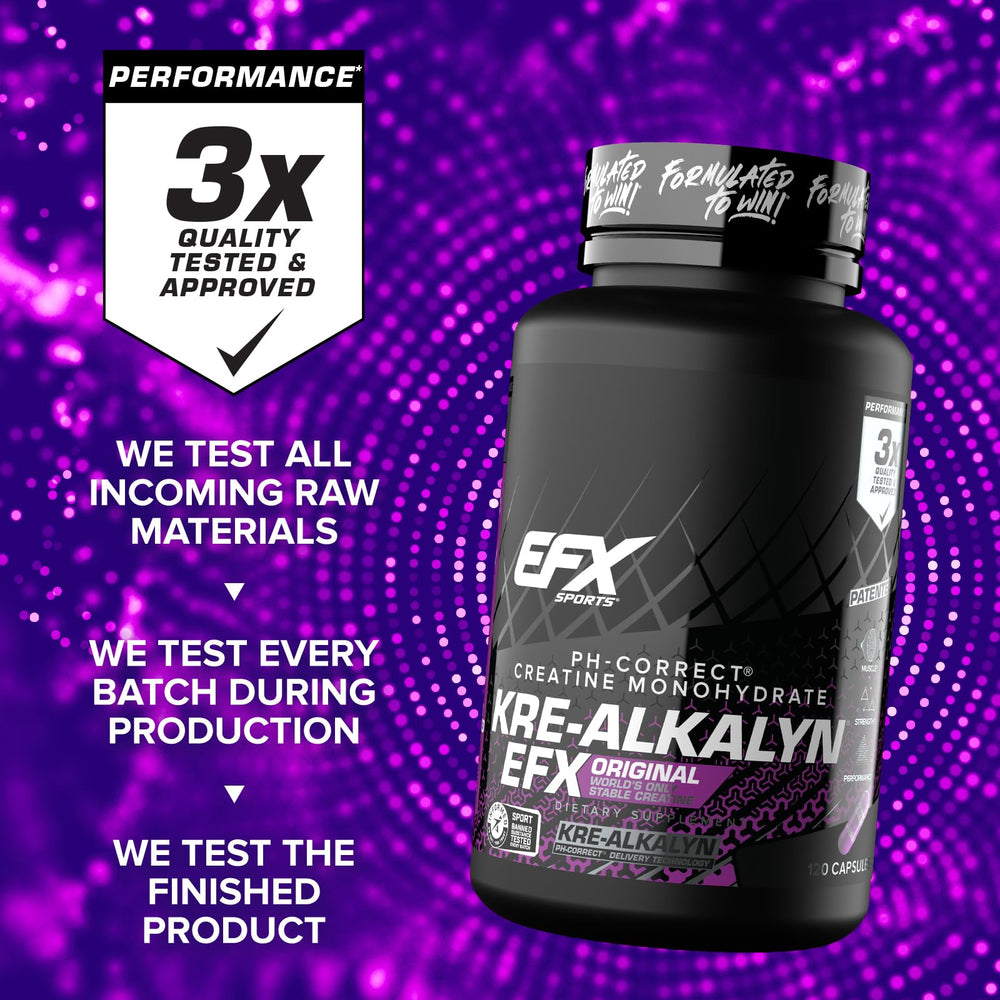 EFX Sports frasco abierto mostrando cápsulas y cantidad por envase