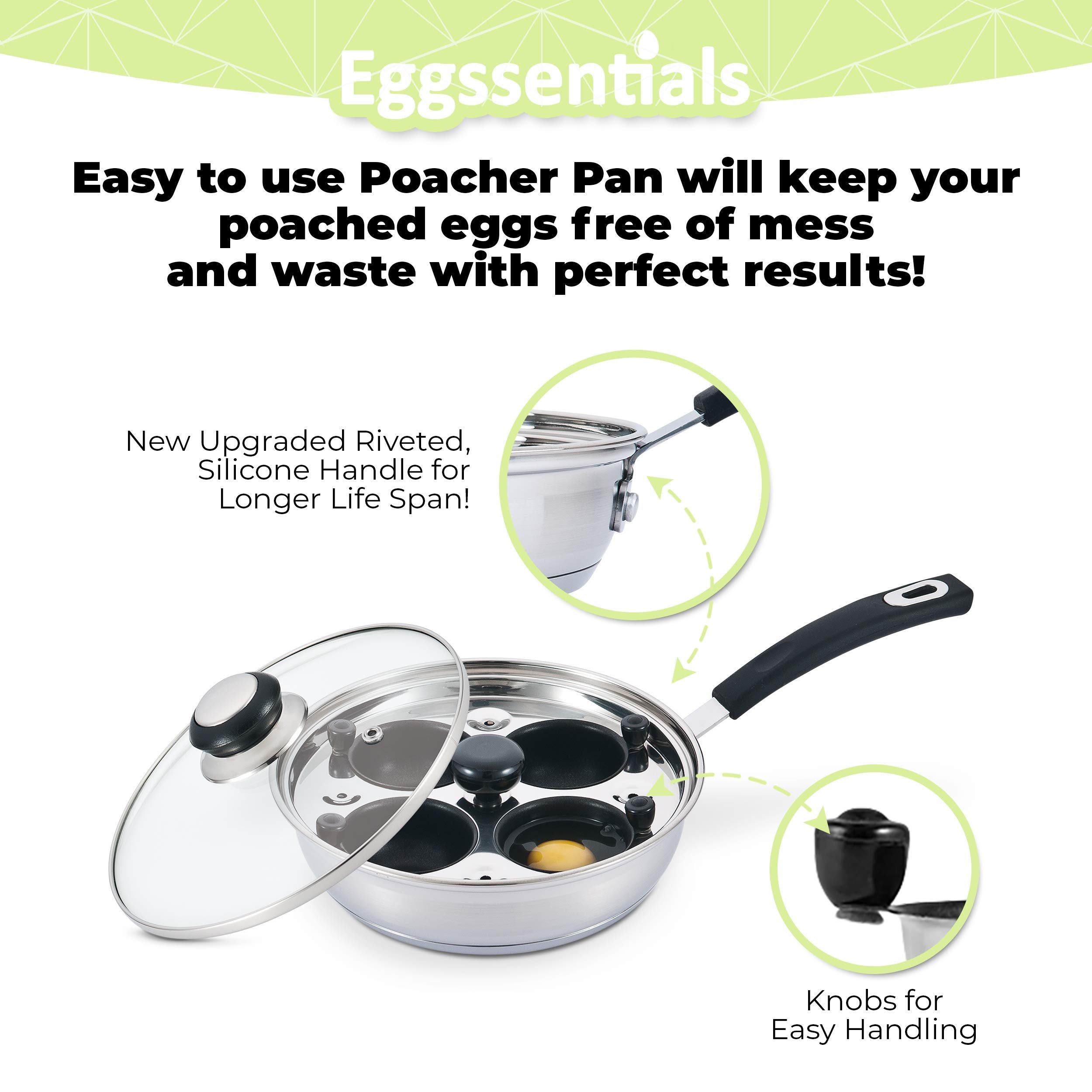 Eggssentials detalle de las copas de 75 ml antiadherentes para fácil desmolde