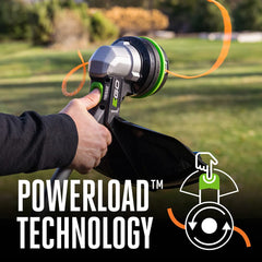 EGO Power+ telescopic aluminum shaft detail for adjustable, durable reach