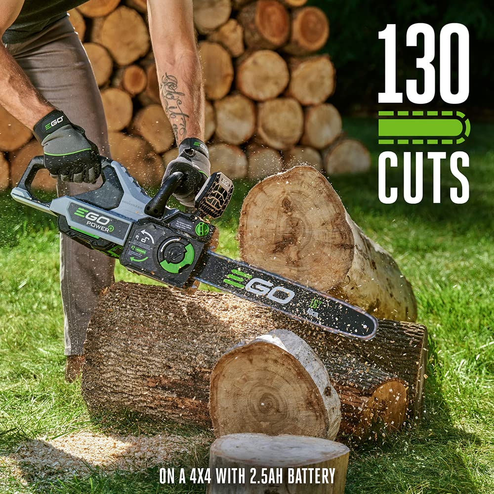 EGO Power+ included 56V 2.5Ah battery and charger showing ready-to-use convenience