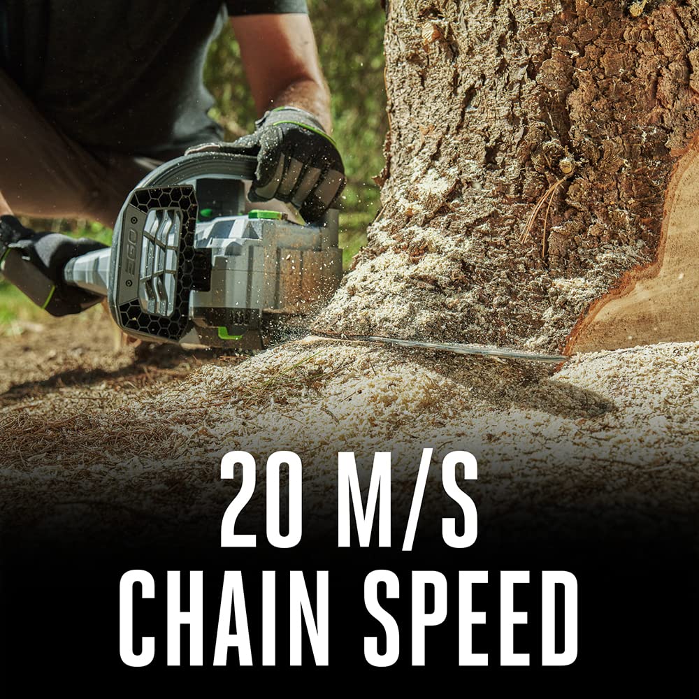 EGO Power+ metal bucking spikes detail showing secure cutting control and leverage
