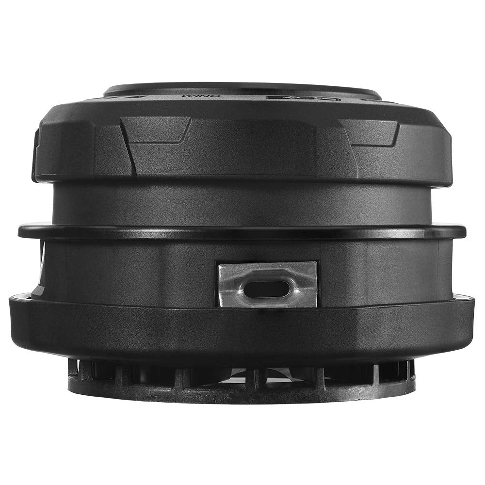 EGO Power+ primer plano del cabezal con textura y tapón de golpe giratorio