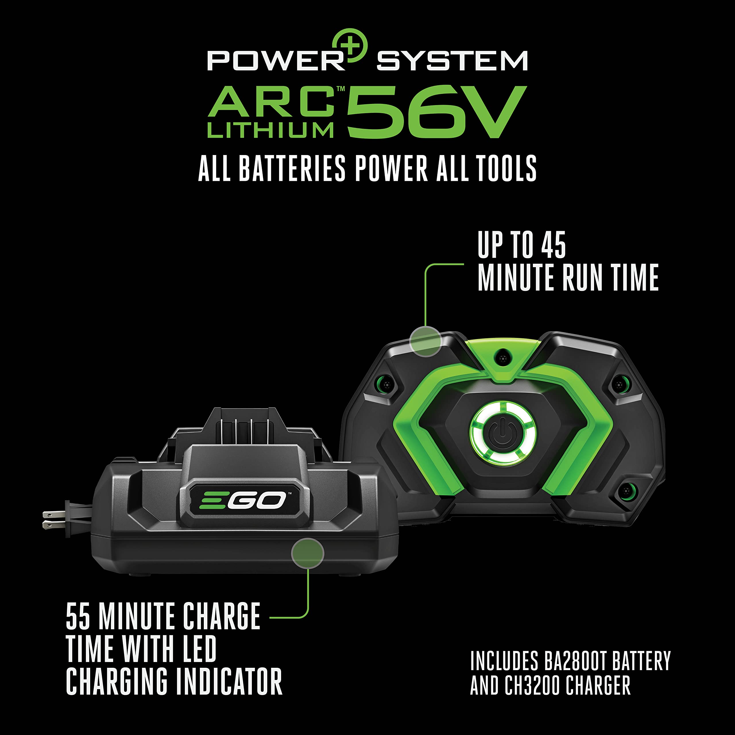 EGO Power+ next to a person to show telescoping reach and ergonomic scale