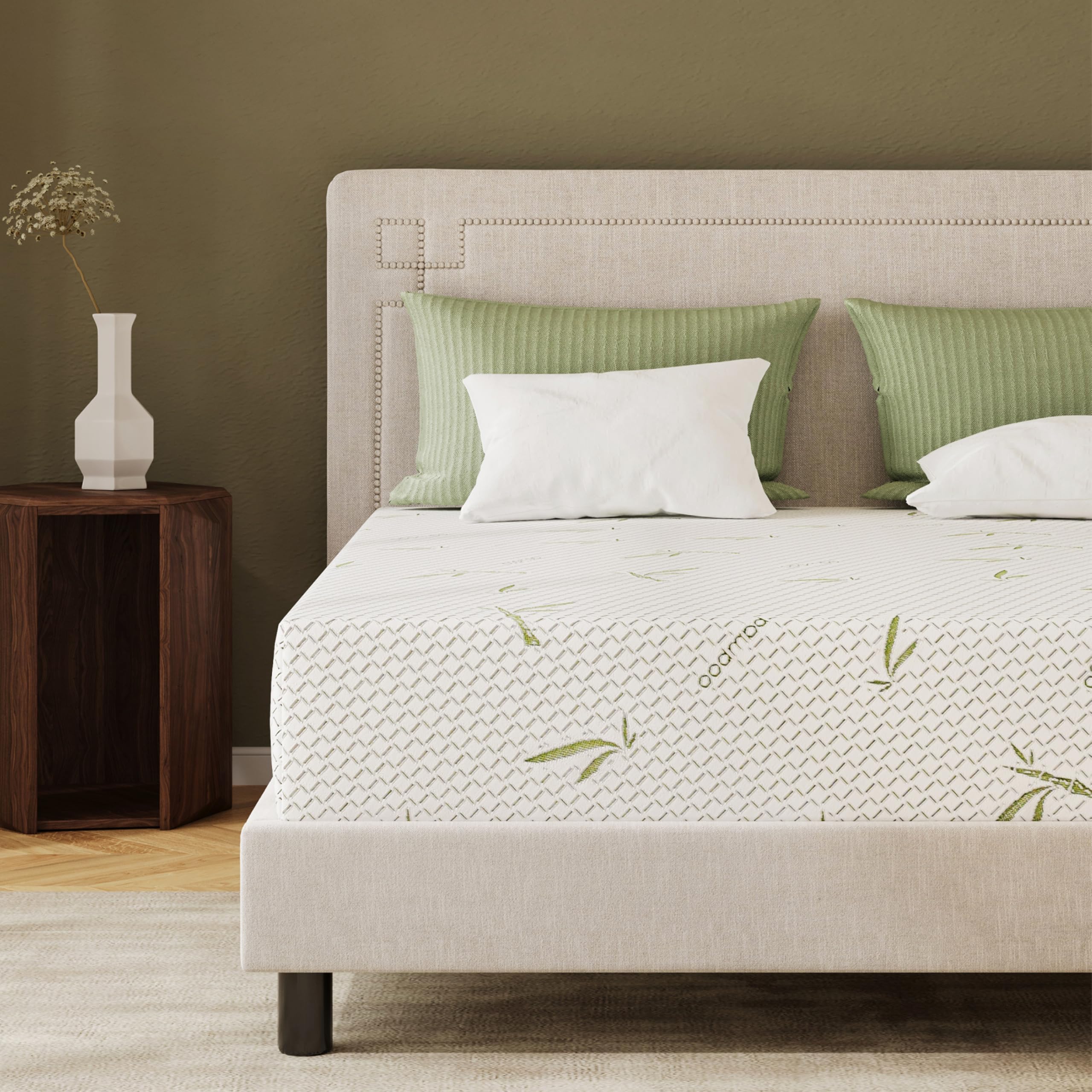EGOHOME colchón instalado en dormitorio moderno para visualizar escala, confort y estilo
