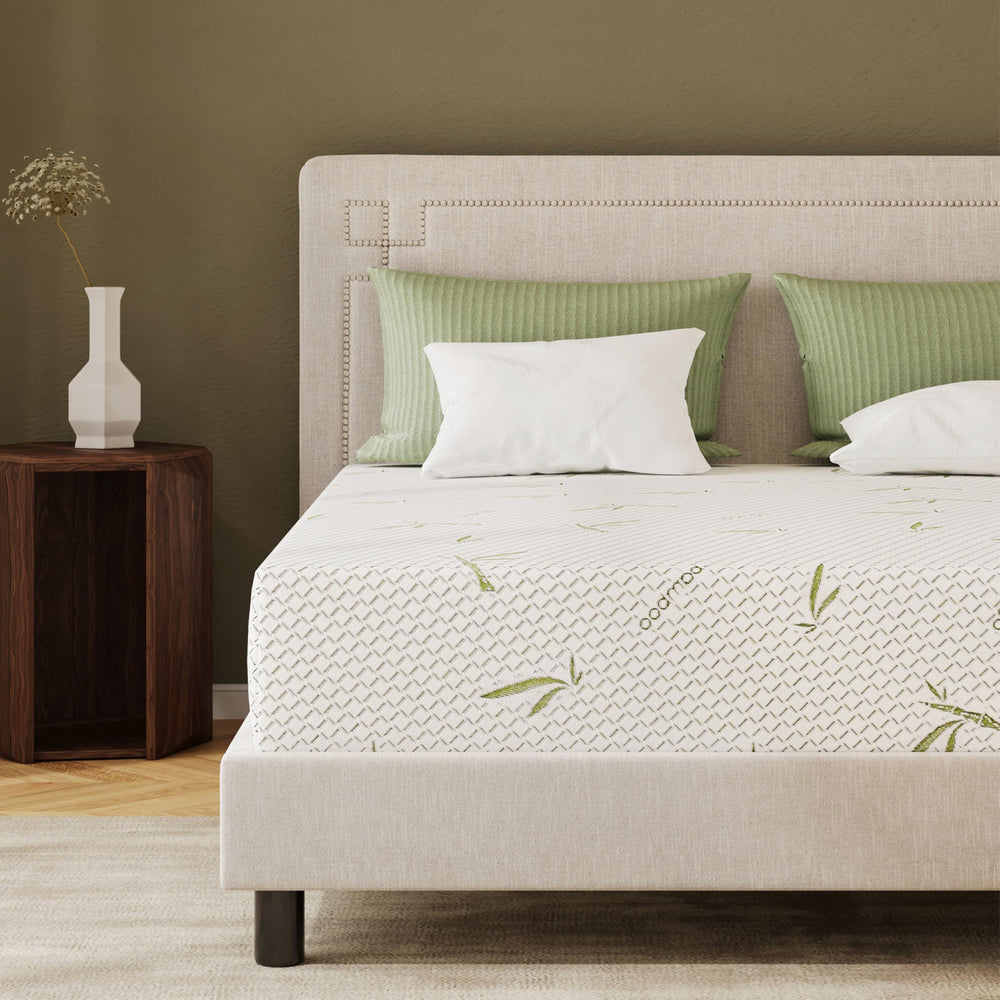 EGOHOME colchón instalado en dormitorio moderno para visualizar escala, confort y estilo