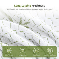 EGOHOME primer plano textura de la capa AeroFusion con gel de té verde para regulación de temperatura
