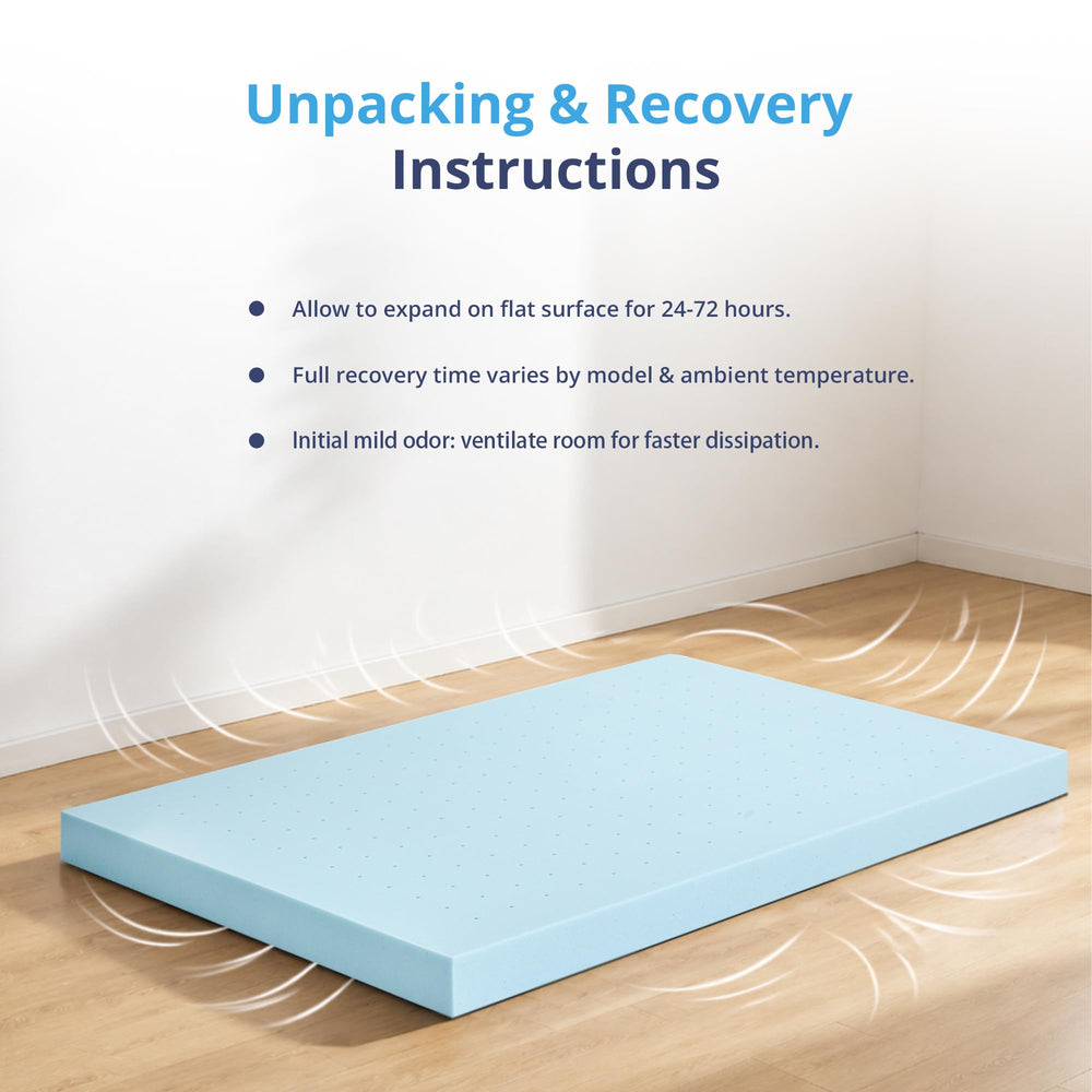 EGOHOME topper junto a regla para mostrar grosor y escala real