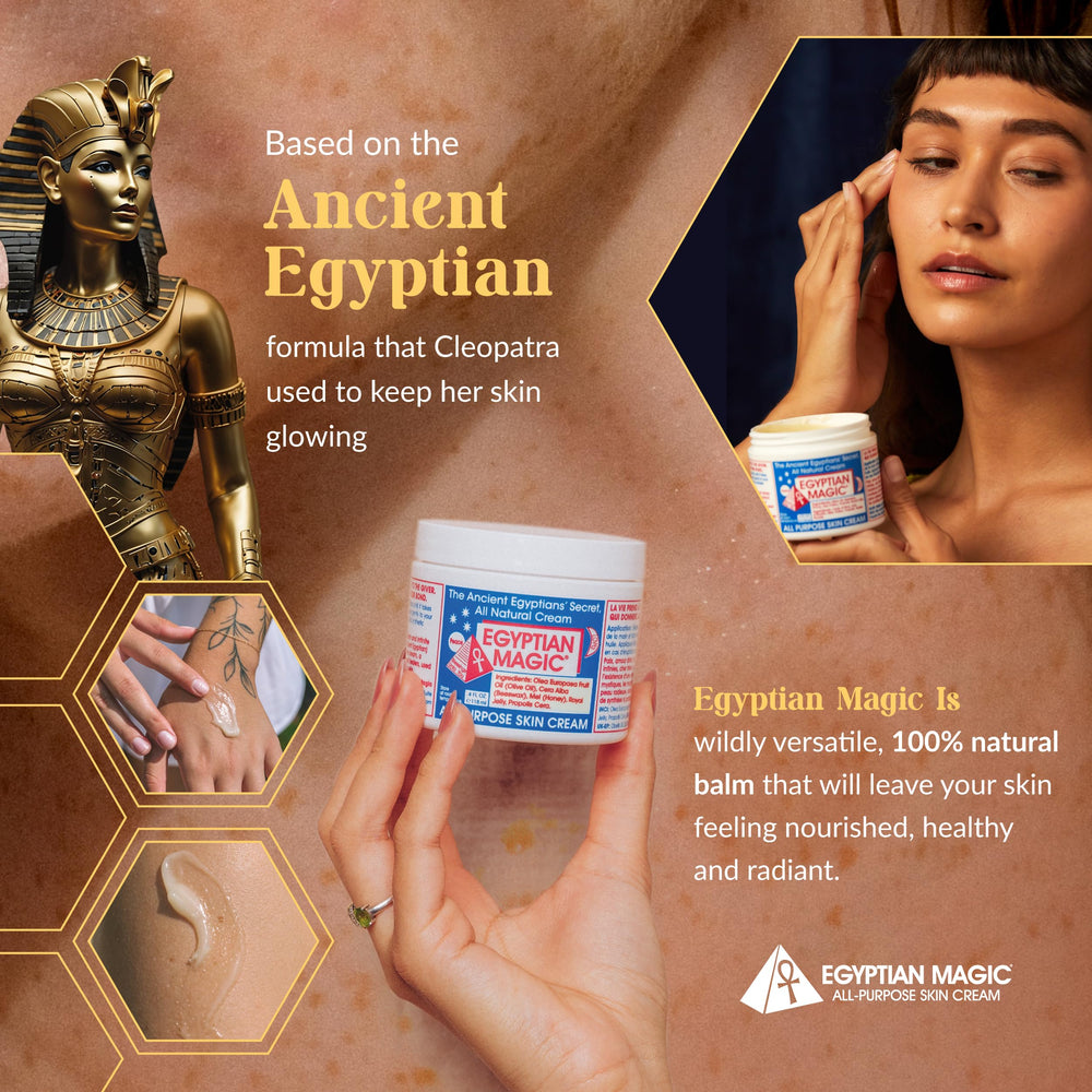 Egyptian Magic textura cremosa cercana que muestra nutrición intensa