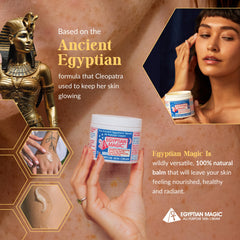 Egyptian Magic textura cremosa cercana que muestra nutrición intensa