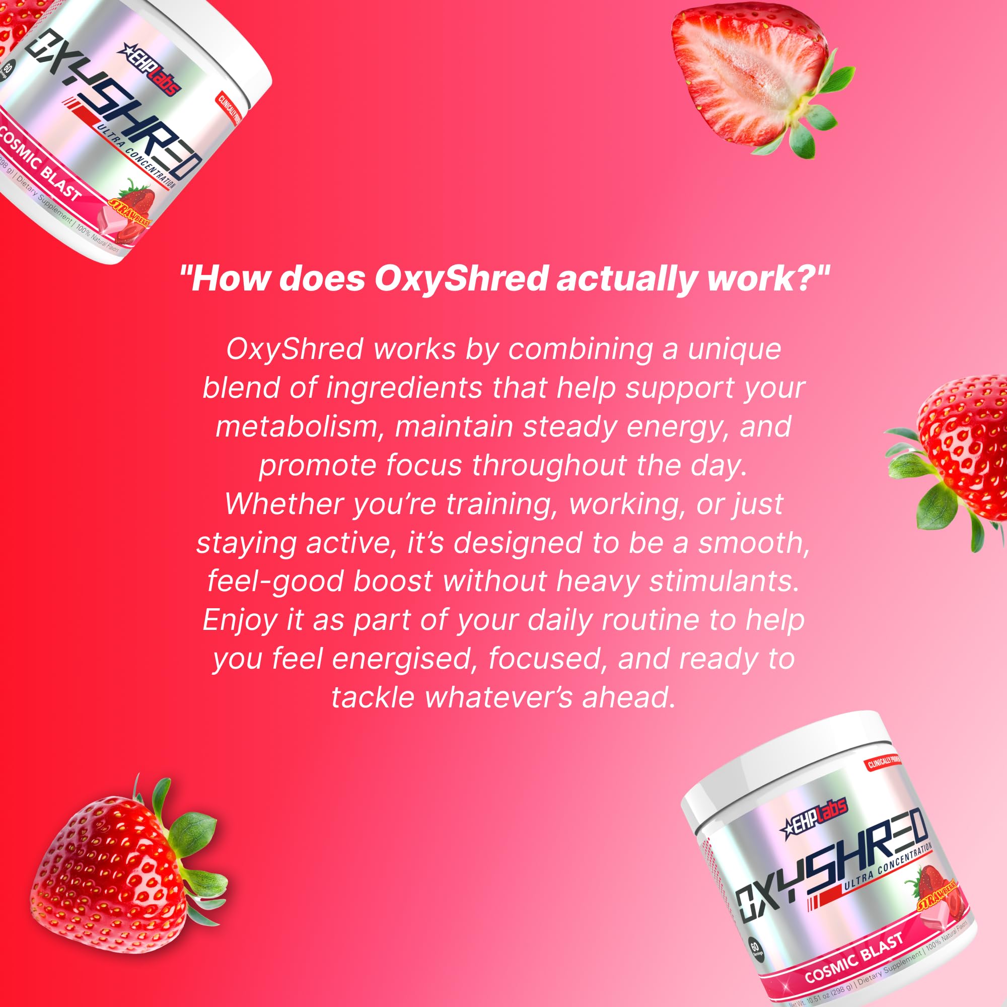EHP Labs OxyShred en ambiente gym para motivar rutina y enfoque
