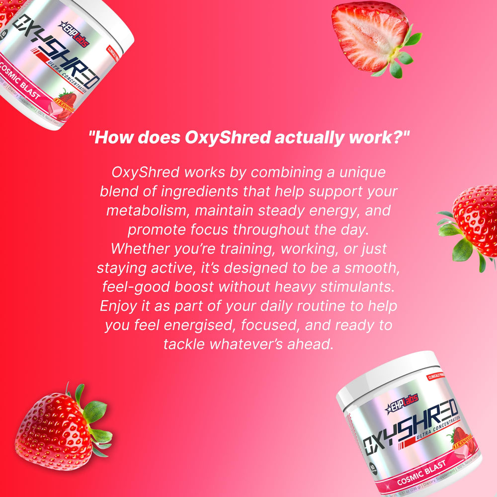 EHP Labs OxyShred en ambiente gym para motivar rutina y enfoque
