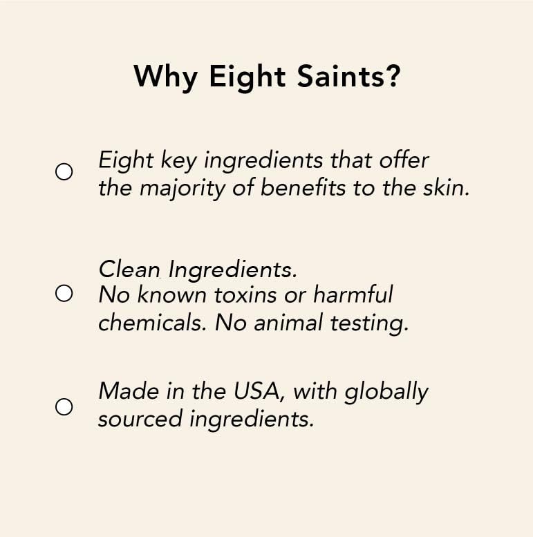 Eight Saints Daydreamer primeros planos de ácido hialurónico y aceites botánicos