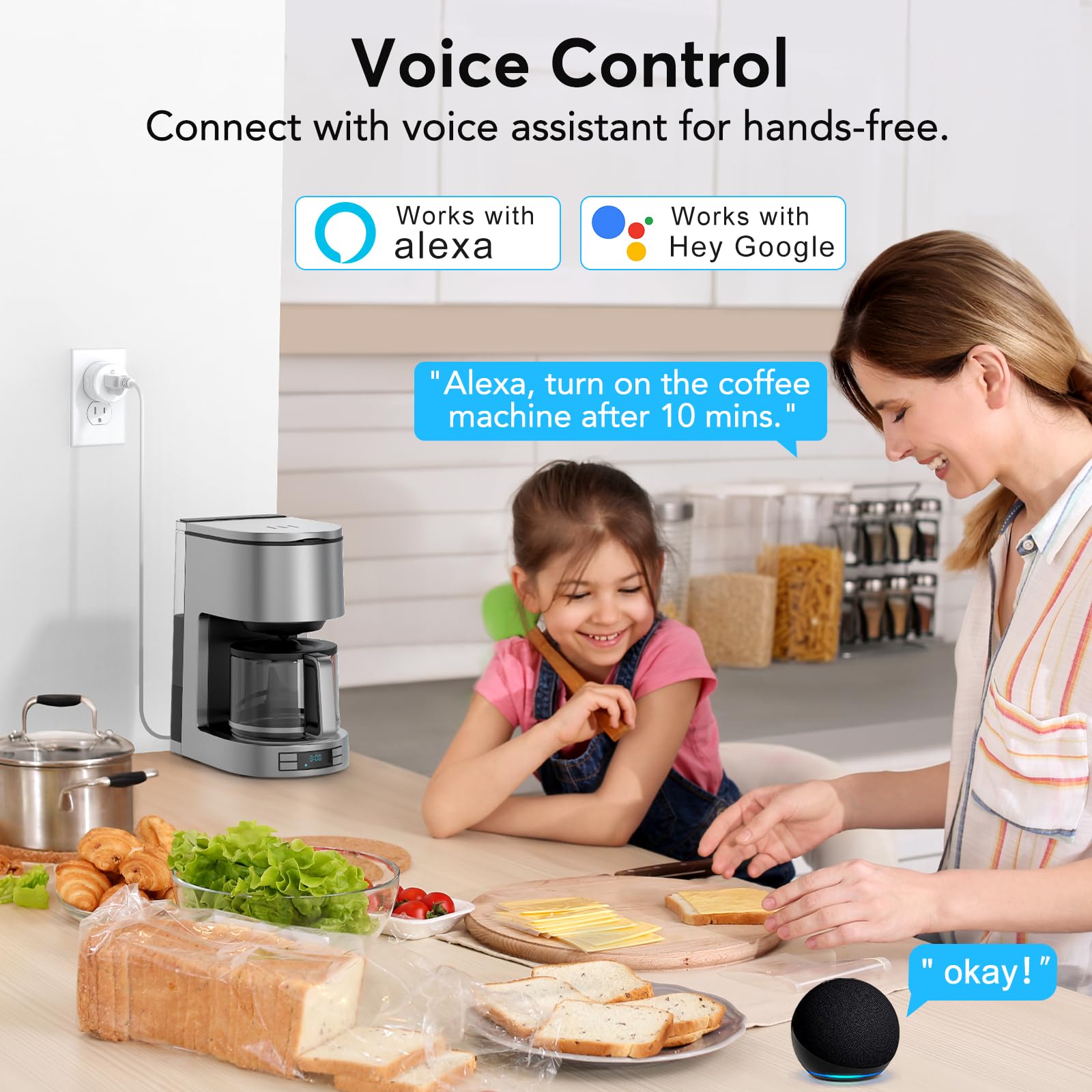 EIGHTREE pantalla de la app Smart Life en móvil, gestión remota y programación simple