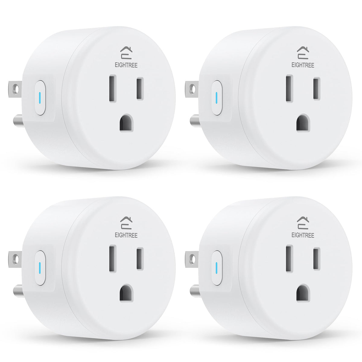 EIGHTREE frontal del pack de cuatro enchufes, ahorro de espacio y control inteligente