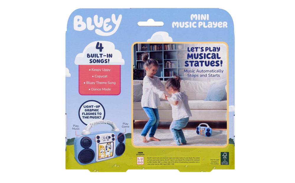 eKids Bluey en su empaque listo para regalo temático