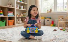 eKids Ms Rachel en manos de niño promoviendo coordinación