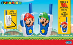 eKids close-up de gráficos de Mario y Luigi, colores reconocibles y diversión