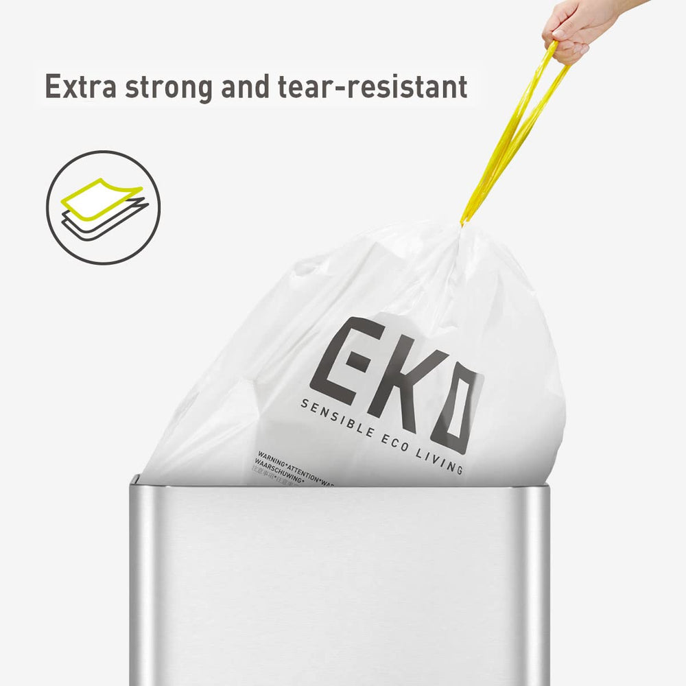 EKO bolsa dentro de un cubo 80L mostrando ajuste y tamaño