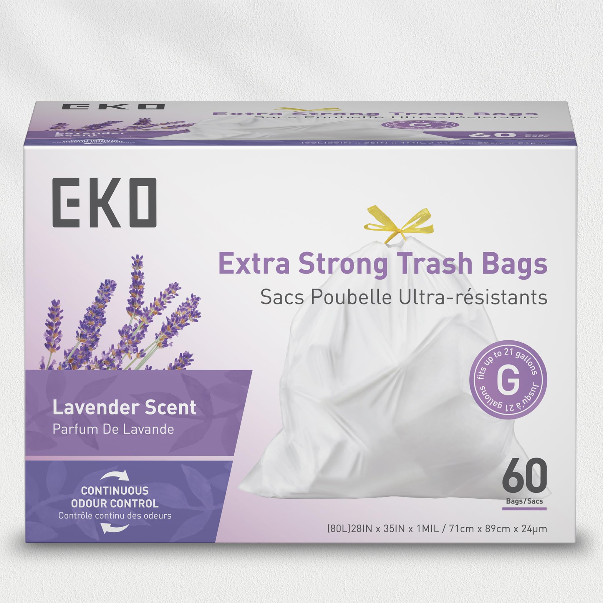 EKO ambiente de cocina con bolsa en uso y aroma a lavanda fresco