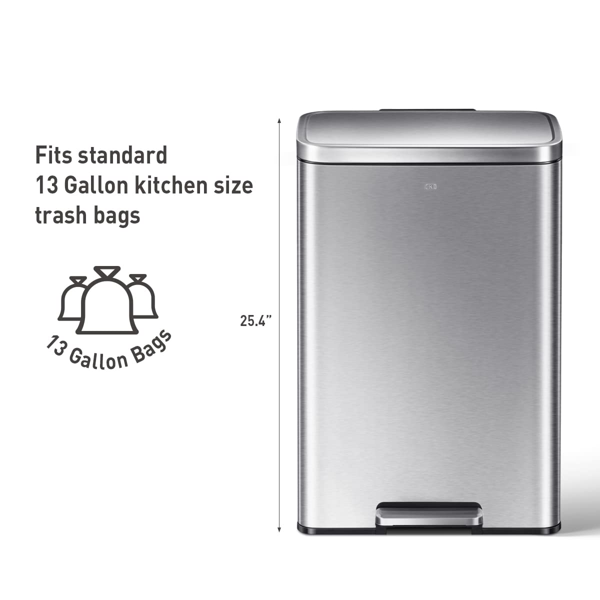 EKO Madison pedal metálico robusto diseñado para uso prolongado