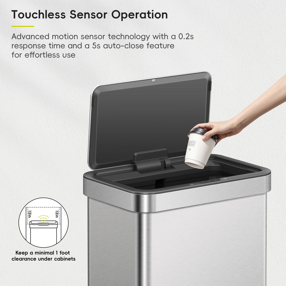 EKO Nova Sensor primer plano del acero inoxidable anti-huellas, aspecto limpio y duradero