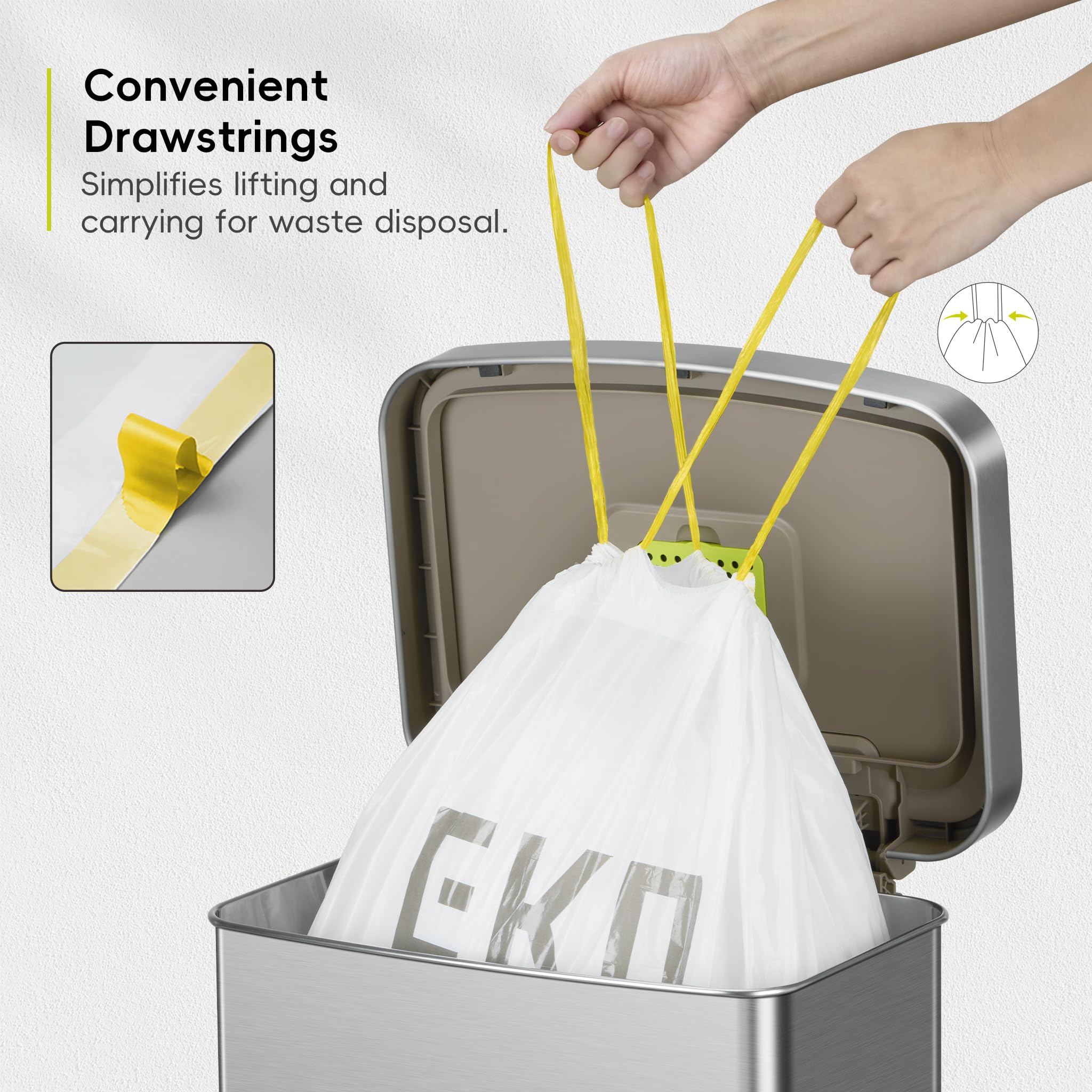 EKO rollo easy-dispense listo para extraer una bolsa fácilmente