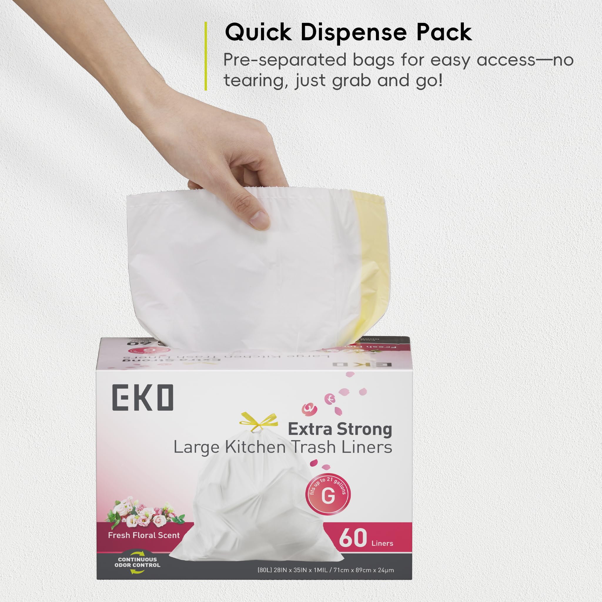 EKO textura del plástico mostrando grosor y protección contra desgarres