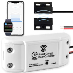 eKyro controlador frontal mostrando sus botones y diseño compacto para control remoto seguro