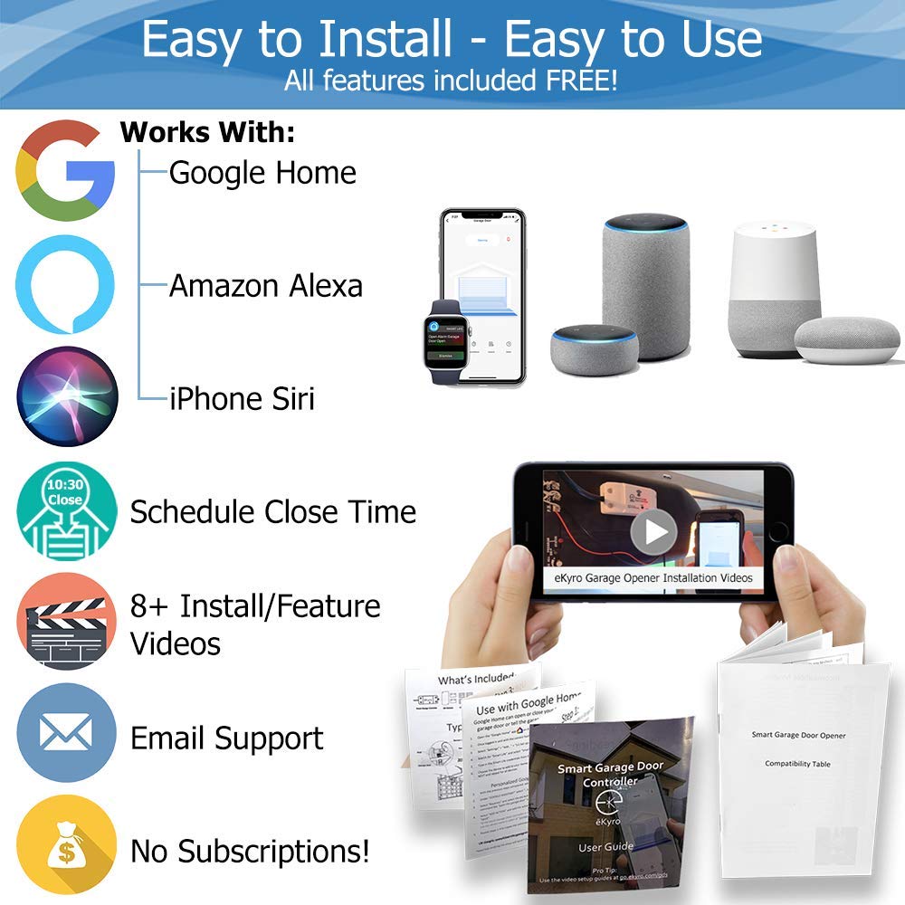 eKyro interfaz de la app en pantalla mostrando estado de puerta y alertas inmediatas