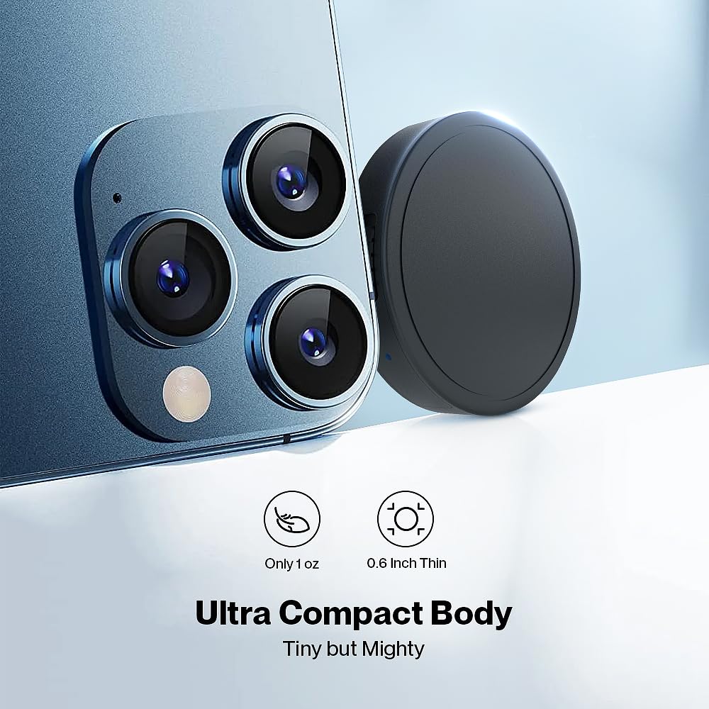 Elasound 132G junto a un teléfono para referencia de tamaño portátil