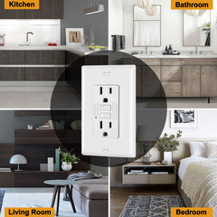 ELECTECK placa decorativa y tornillos incluidos para montaje limpio