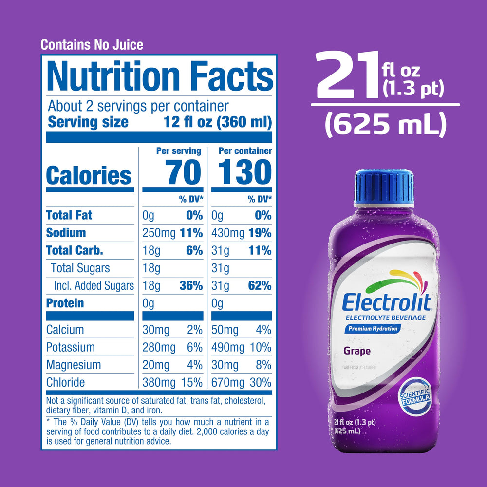 Electrolit uva consumo durante ejercicio aporta hidratación rápida y sabor