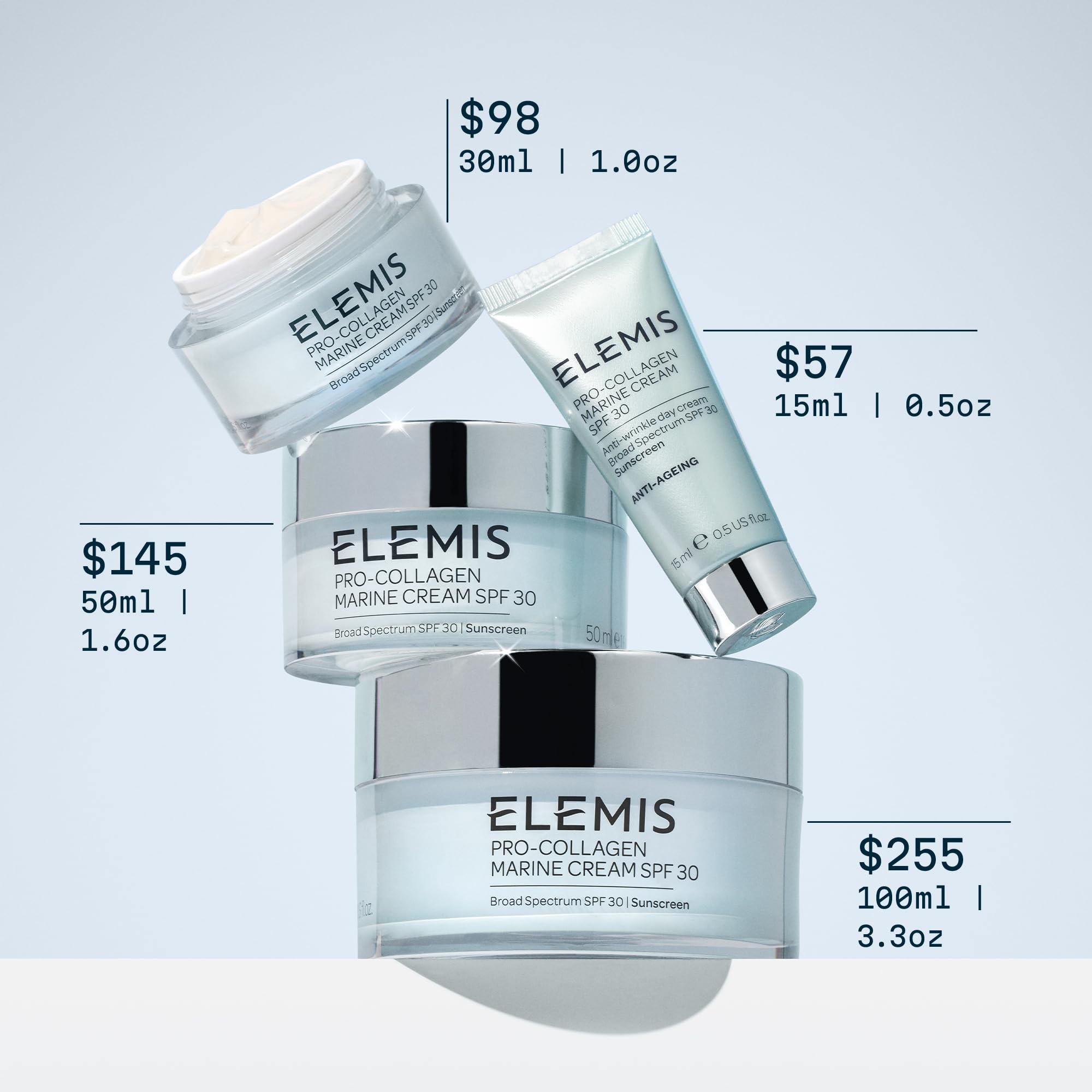 ELEMIS box and 50 ml label visible for clear size and branding information