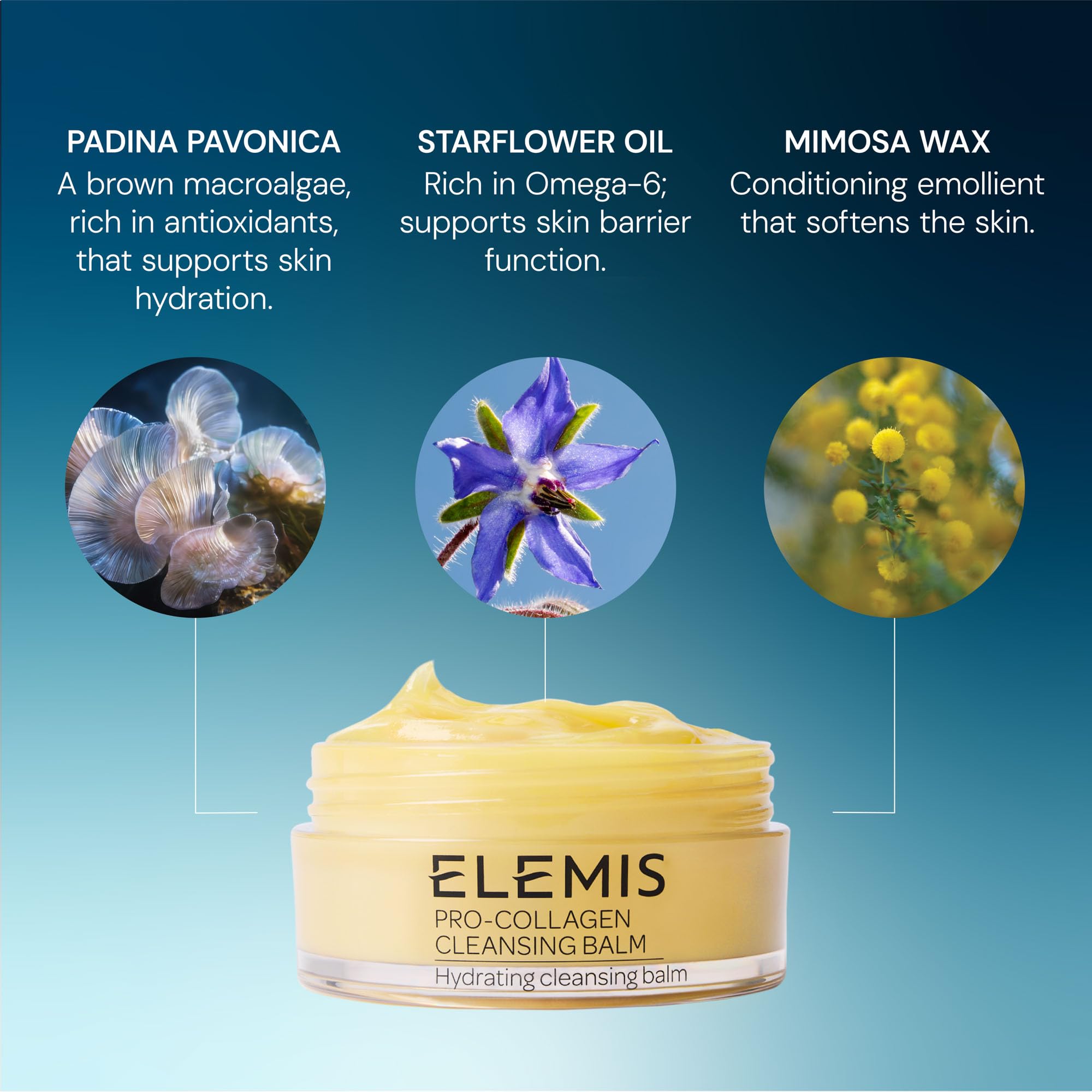 ELEMIS tarro junto a una moneda para mostrar el tamaño viaje práctico