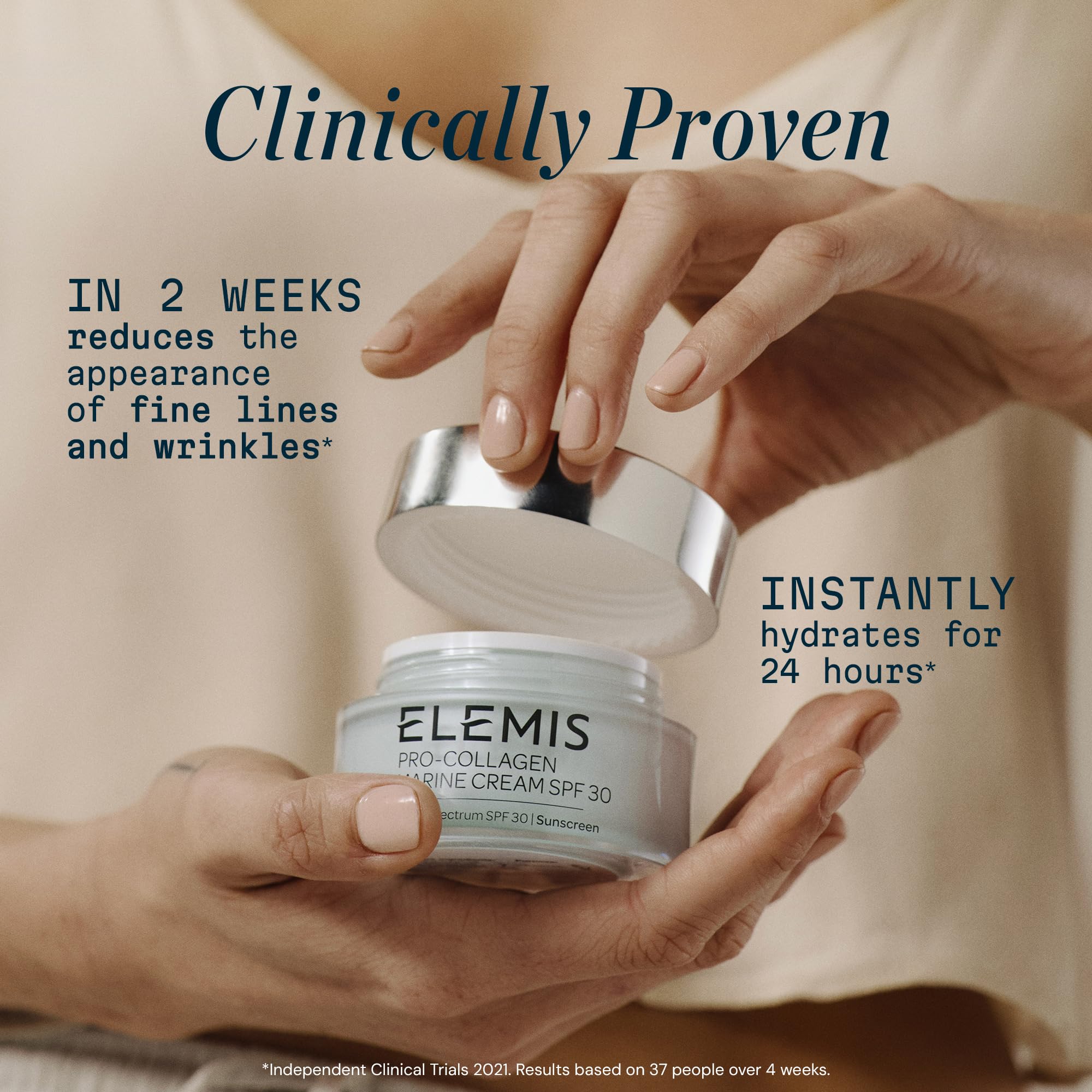 ELEMIS SPF 30 label detail emphasizing sun protection for daily use