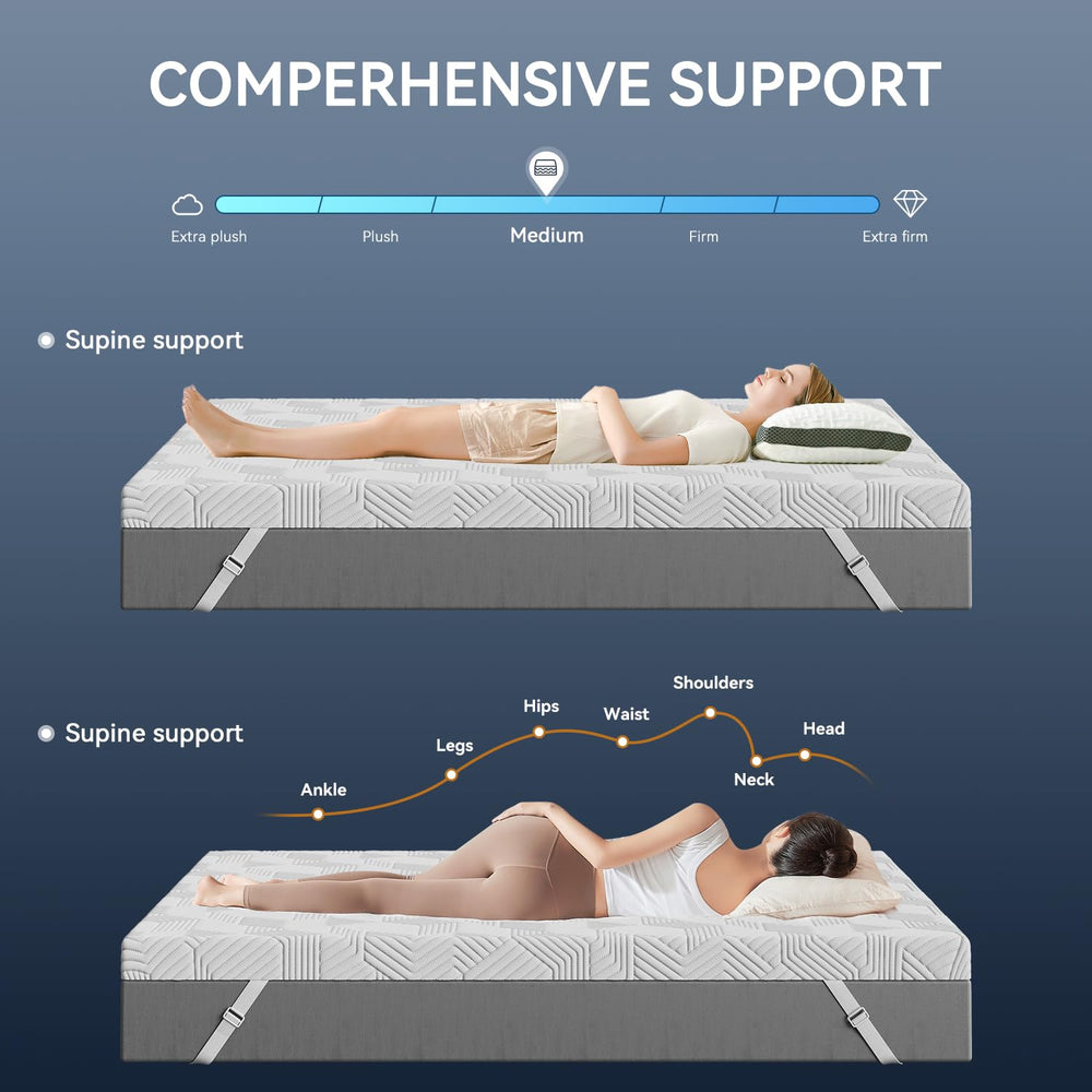ELEMUSE manos ajustando correas elásticas, sujeción segura al colchón