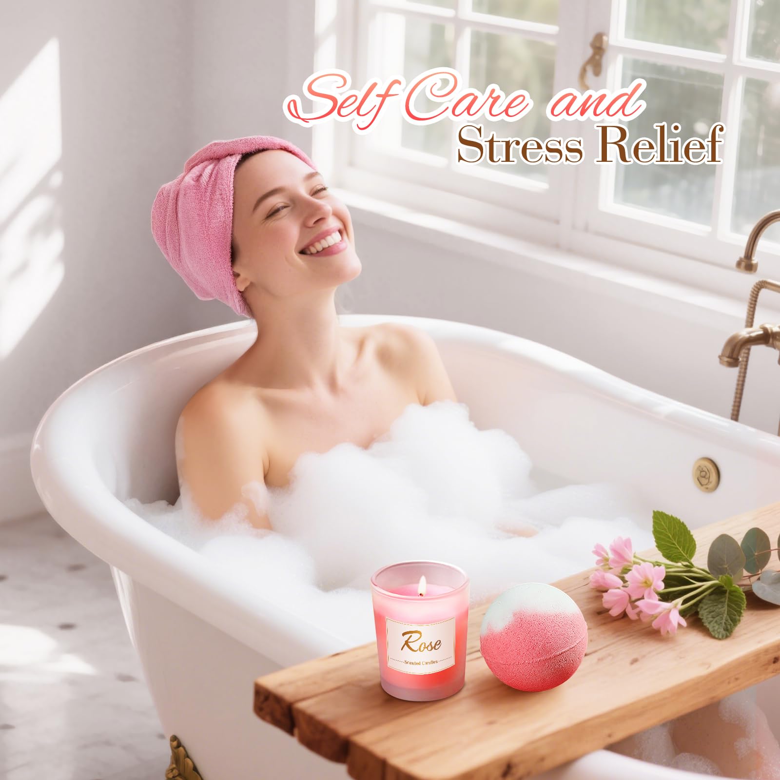 Eletorot vela de soja rosa encendida creando ambiente relajante