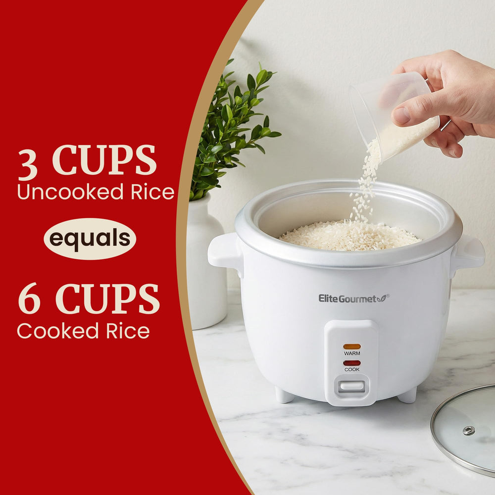 Elite Gourmet tamaño en encimera junto a otros utensilios, compacta y práctica