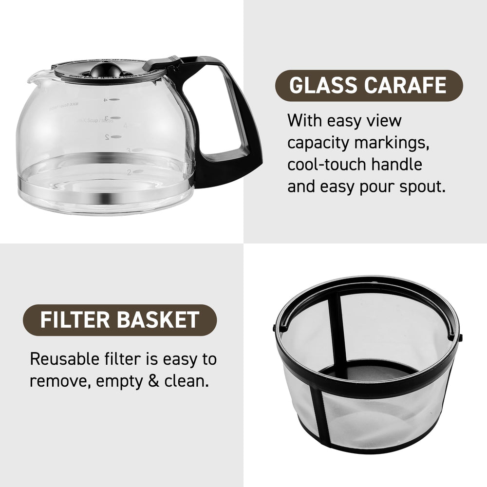 Elite Gourmet filtro reutilizable en cestillo, ahorro y menos residuos