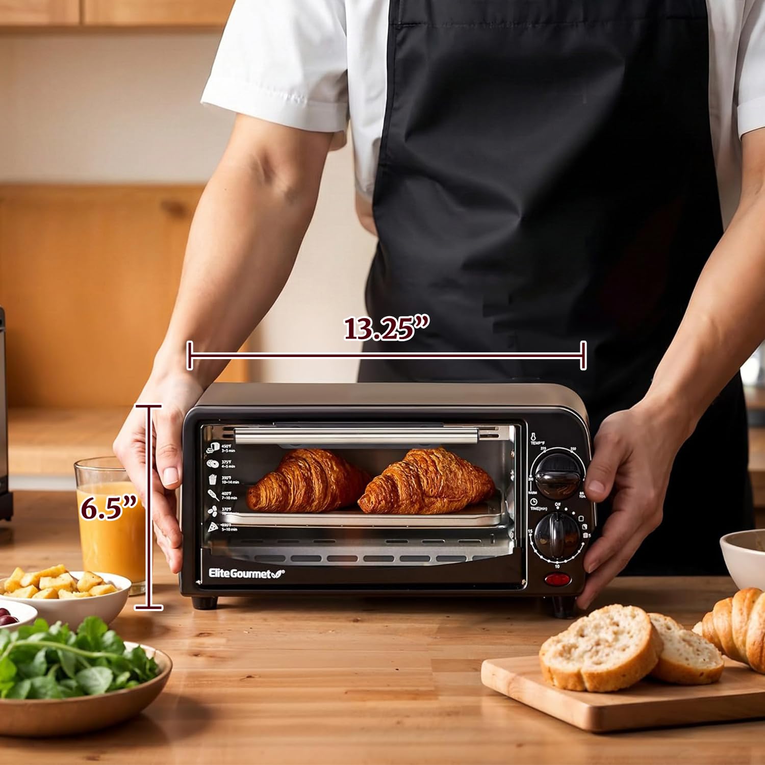 Elite Gourmet bandeja antiadherente extraíble, facilita limpieza rápida