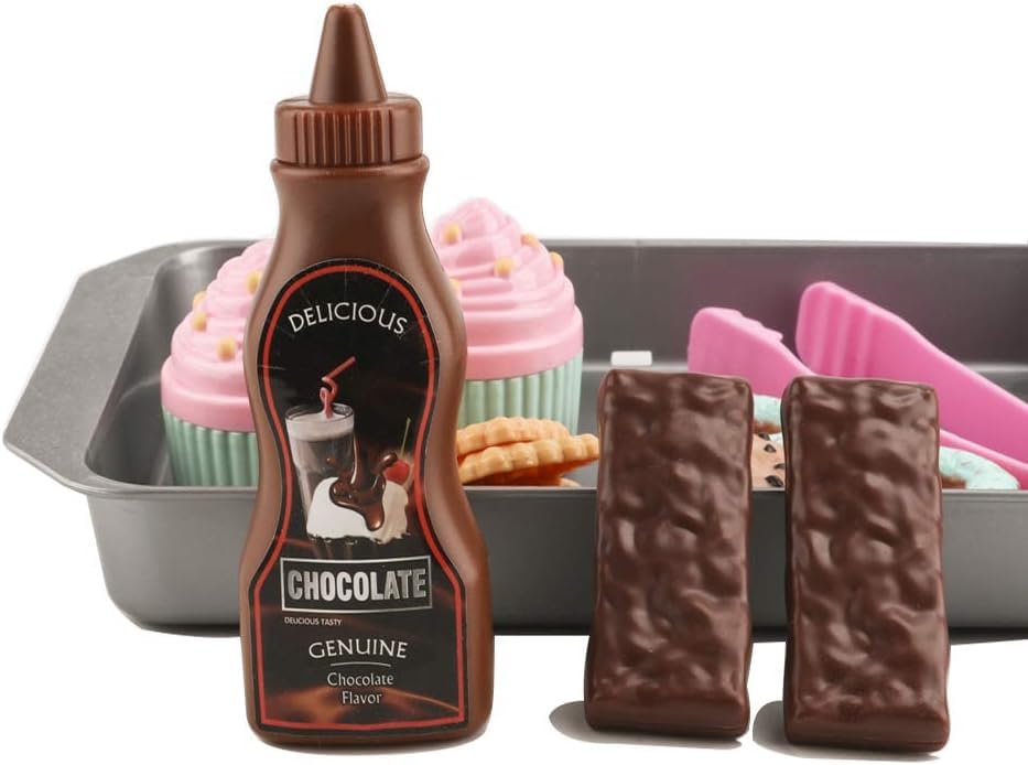 Elitoky primera plano de dona y cupcake realistas para imaginación